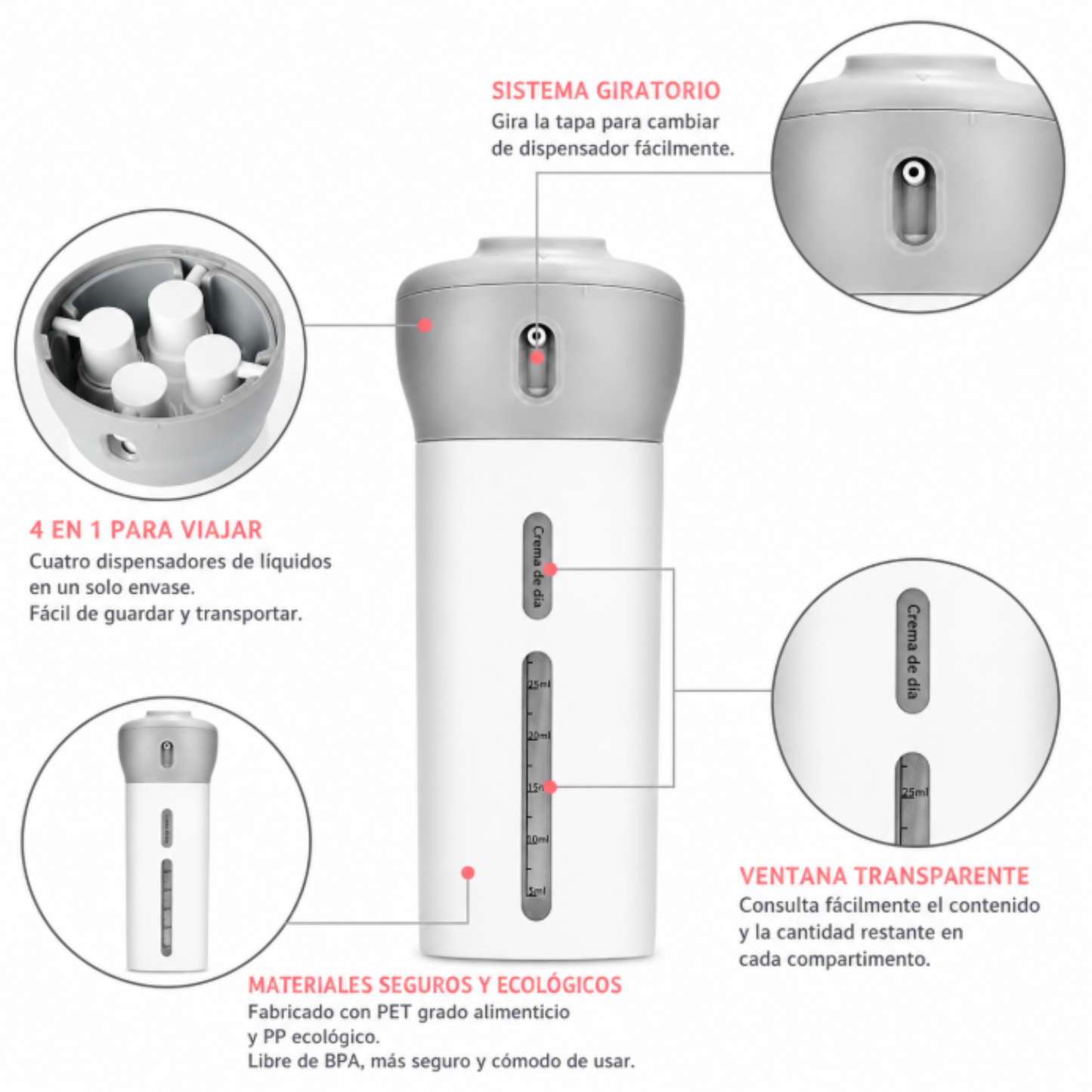 Dispensador 4 en 1